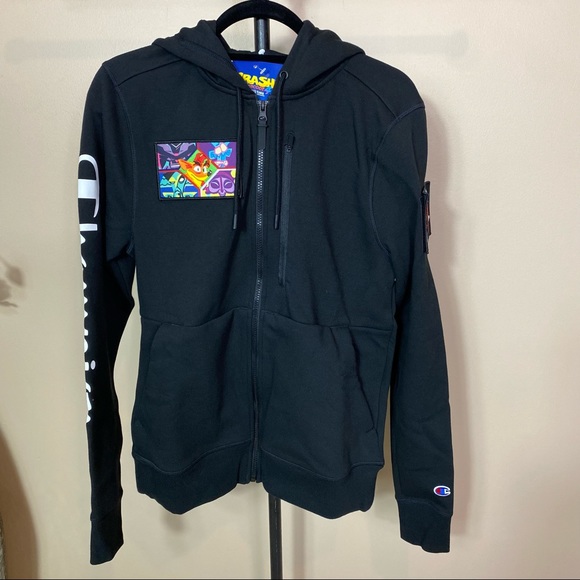 Champion x Crash Bandicoot Black Jacket - Picture 1 of 8